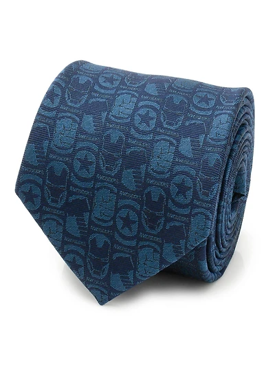 Marvel Avengers Motifs Blue Men's Tie