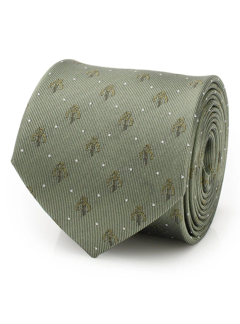 Star Wars The Mandalorian Sigil Sage Green Men's Tie