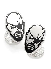 Marvel Avengers Nick Fury Silver Cufflinks