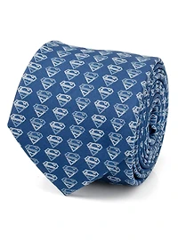 DC Comics Superman Shield Logo Blue Men's Tie