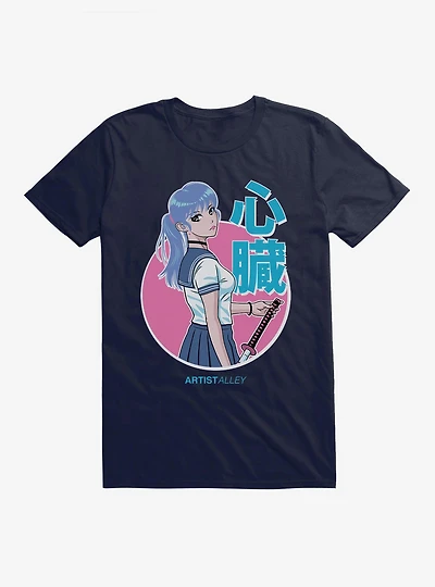 Artist Alley Anime Girl Heart T-Shirt
