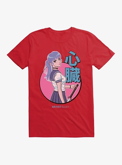 Artist Alley Anime Girl Heart T-Shirt