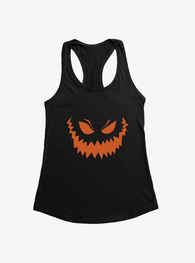 Halloween Grim Jack-O'-Lantern Face Womens Tank Top