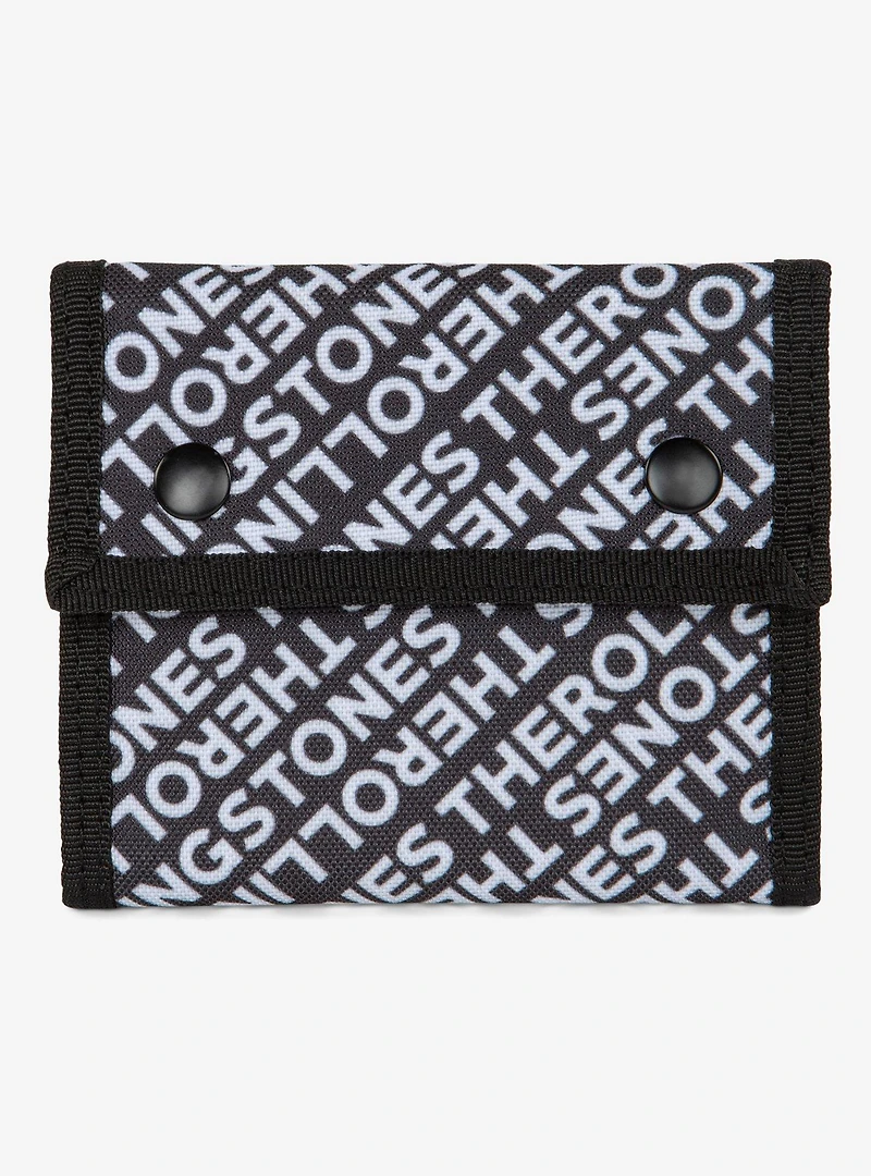 Bugatti Rolling Stones All Over Print Trifold Wallet with Double Snap Closure