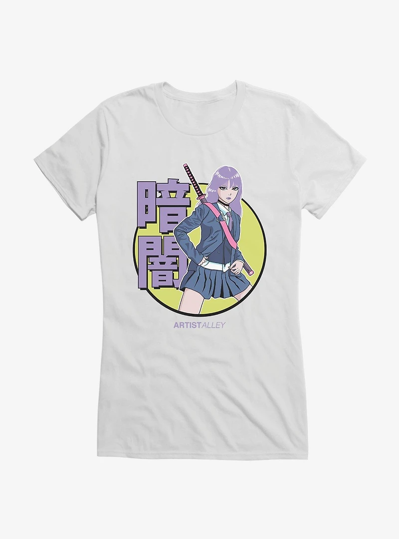 Artist Alley Anime Girl Darkness Girls T-Shirt