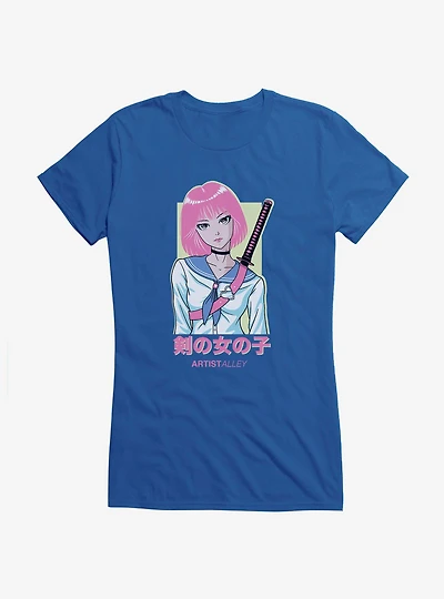 Artist Alley Anime Girl Sword Girls T-Shirt