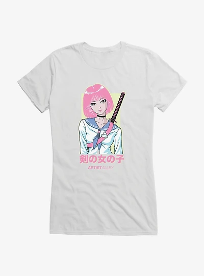 Artist Alley Anime Girl Sword Girls T-Shirt