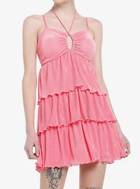 Bubblegum Pink Tiered Dress