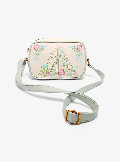 Loungefly Harry Potter Deathly Hallows Floral Crossbody Bag
