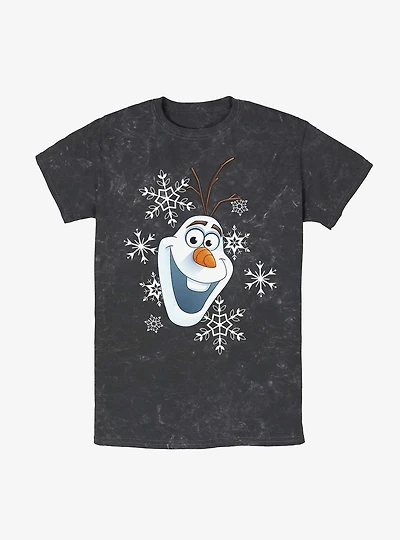 Disney Frozen Olaf Snowflakes Mineral Wash T-Shirt