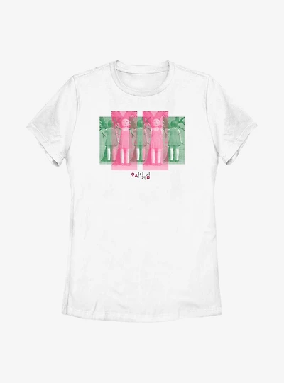 Squid Game Doll Panels Womens T-Shirt
