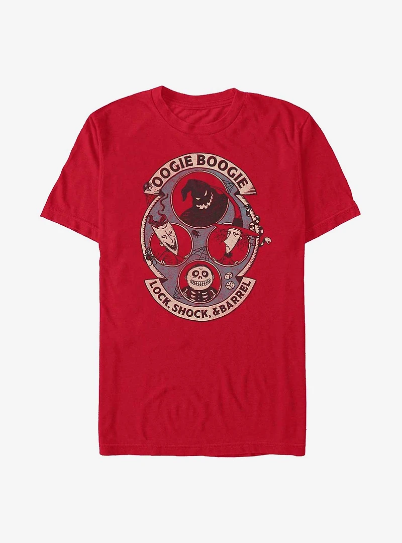 Disney The Nightmare Before Christmas Oogie Boogie With Lock, Shock & Barrel T-Shirt