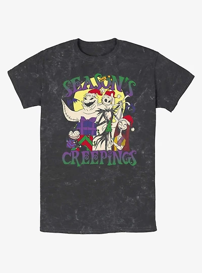 The Nightmare Before Christmas Season's Creepings Oogie, Jack & Sally Mineral Wash T-Shirt