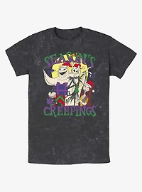 The Nightmare Before Christmas Season's Creepings Oogie, Jack & Sally Mineral Wash T-Shirt