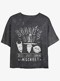 The Nightmare Before Christmas Boogie's Boys Mineral Wash Girls Crop T-Shirt
