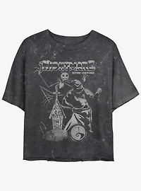 Disney The Nightmare Before Christmas Jack and Boogie Mineral Wash Girls Crop T-Shirt