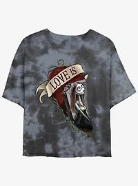 Disney The Nightmare Before Christmas Sally Loves Tie-Dye Girls Crop T-Shirt