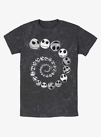 Disney The Nightmare Before Christmas Jack Emotions Spiraling Mineral Wash T-Shirt