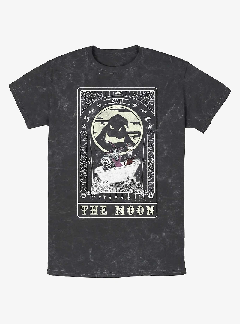 The Nightmare Before Christmas Oogie Boogie Moon Tarot Card Mineral Wash T-Shirt