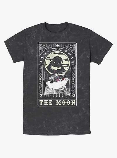 The Nightmare Before Christmas Oogie Boogie Moon Tarot Card Mineral Wash T-Shirt