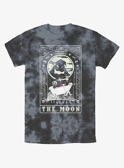 The Nightmare Before Christmas Oogie Boogie Moon Tarot Card Tie-Dye T-Shirt