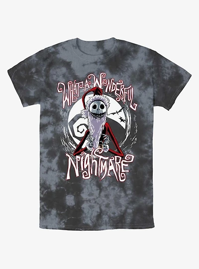 Disney The Nightmare Before Christmas Santa Jack Wonderful Tie-Dye T-Shirt