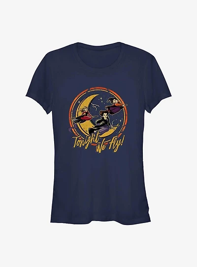 Disney Hocus Pocus Sanderson Sisters Tonight We Fly Girls T-Shirt