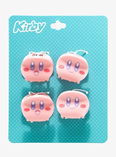 Kirby Face Mini Claw Hair Clip Set
