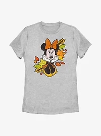Disney Minnie Mouse Fall Leaves Womens T-Shirt