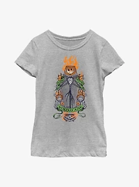 Disney Nightmare Before Christmas Long Live Pumpkin King Jack Youth Girls T-Shirt