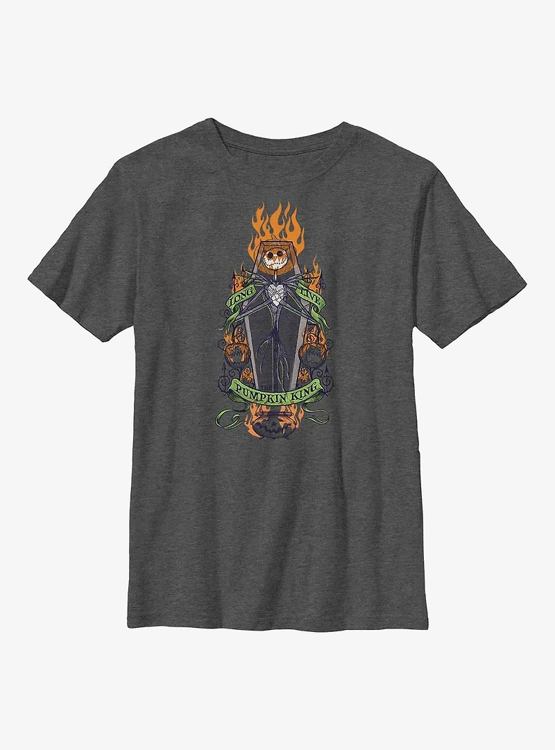 Disney Nightmare Before Christmas Long Live Pumpkin King Jack Youth T-Shirt