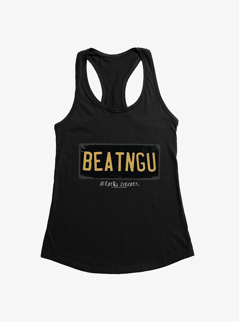Jeepers Creepers License Plate Womens Tank Top