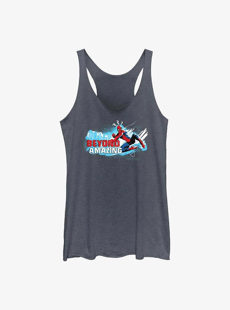 Marvel Spider-Man 60th Anniversary Beyond Amazing Swing Pose Girls Tank