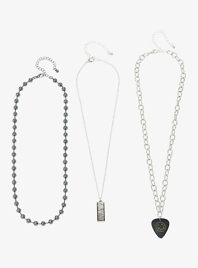 Nirvana Guitar Pick Nameplate Necklace Set