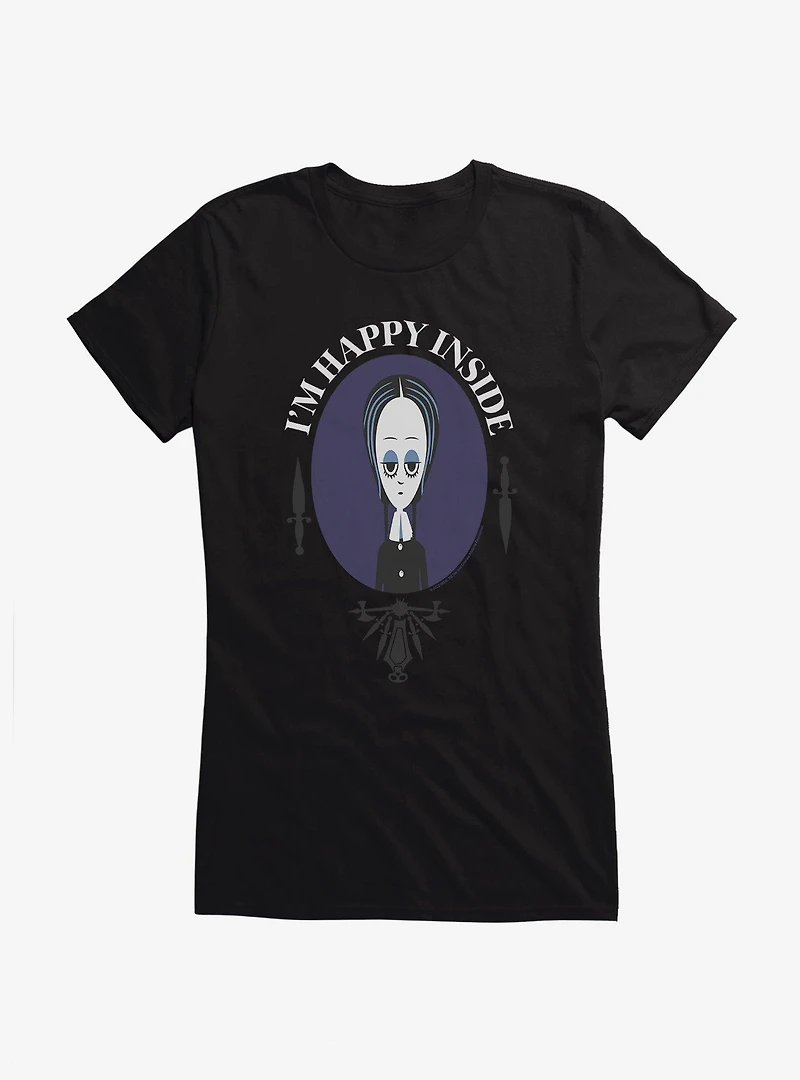 Addams Family Movie I'm Happy Inside Girls T-Shirt