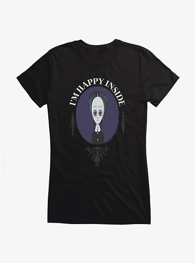 Addams Family Movie I'm Happy Inside Girls T-Shirt