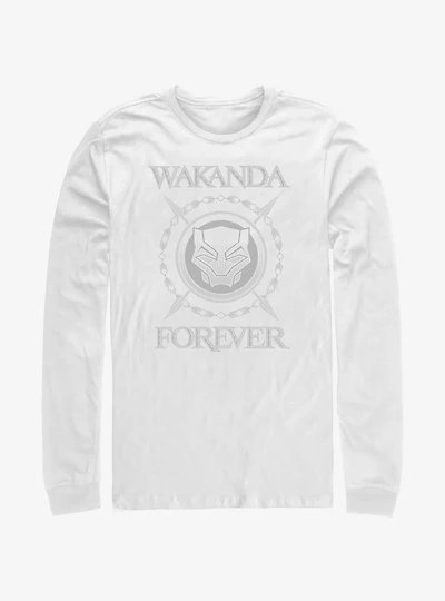Marvel Black Panther: Wakanda Forever Crossed Spears Logo Long-Sleeve T-Shirt