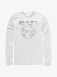 Marvel Black Panther: Wakanda Forever Badge Logo Long-Sleeve T-Shirt