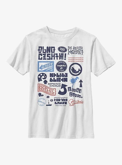 Nintendo Splatoon Signage Distress Mashup Youth T-Shirt
