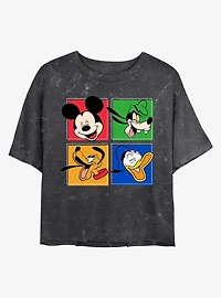 Disney Mickey Mouse and Friends Mineral Wash Crop Womens T-Shirt