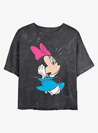 Disney Minnie Mouse Shock Mineral Wash Crop Womens T-Shirt