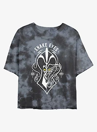 Disney Villains Jafar Snake Eyes Tie-Dye Girls Crop T-Shirt