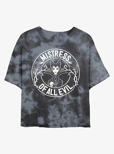 Disney Maleficent Mistress of Evil Tie-Dye Girls Crop T-Shirt