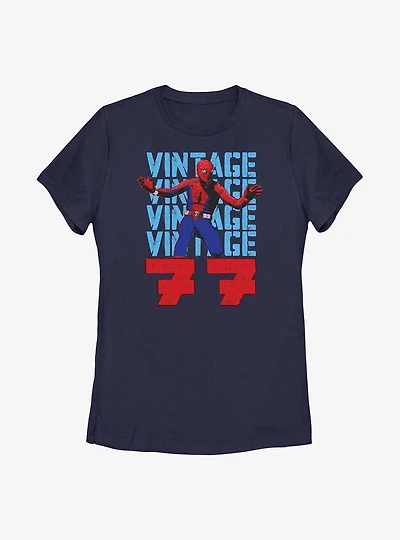 Marvel Spider-Man Vintage 77 Womens T-Shirt