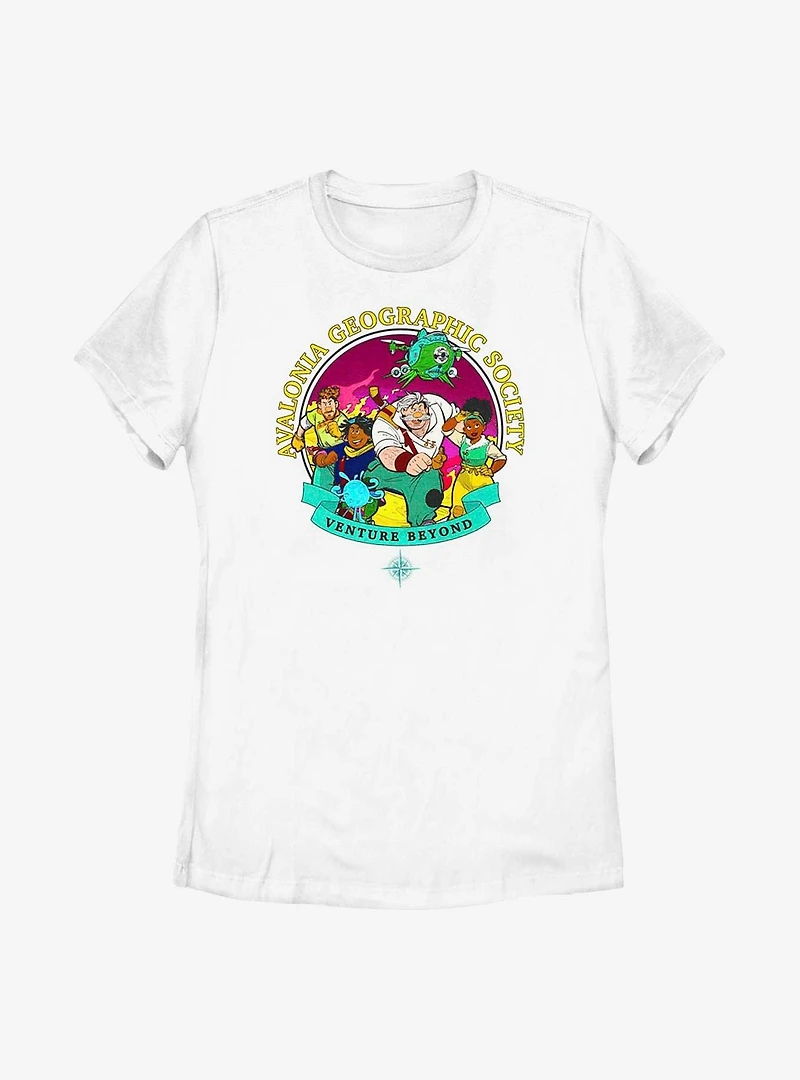 Disney Strange World Avalonia Geographic Society Group Womens T-Shirt