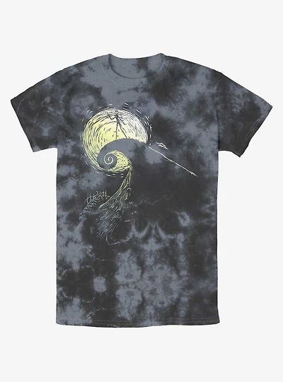 Disney The Nightmare Before Christmas Jack On Spiral Hill Tie-Dye T-Shirt