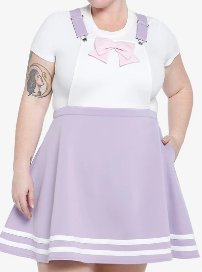 Pastel Purple & Pink Bow Skirtall Plus Size