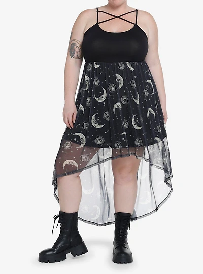 Celestial Hi-Low Strappy Dress Plus Size