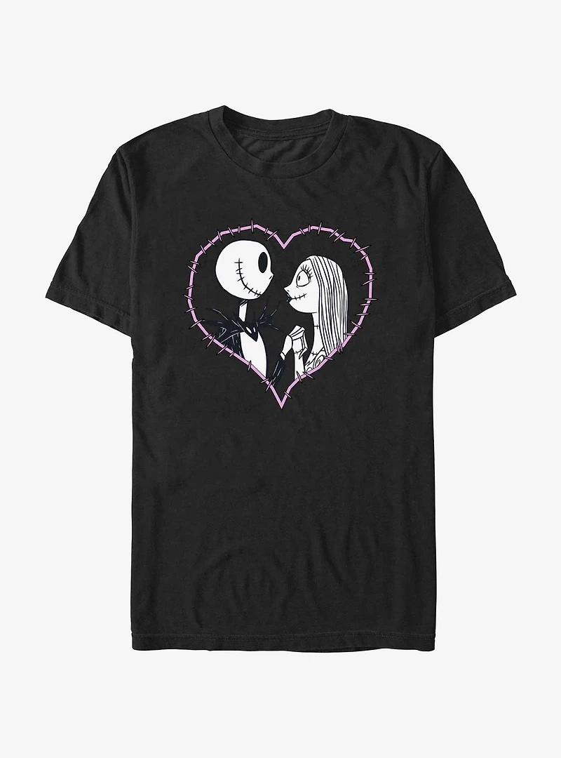 The Nightmare Before Christmas Jack & Sally Heart Stitch T-Shirt
