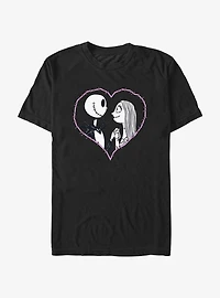 The Nightmare Before Christmas Jack & Sally Heart Stitch T-Shirt